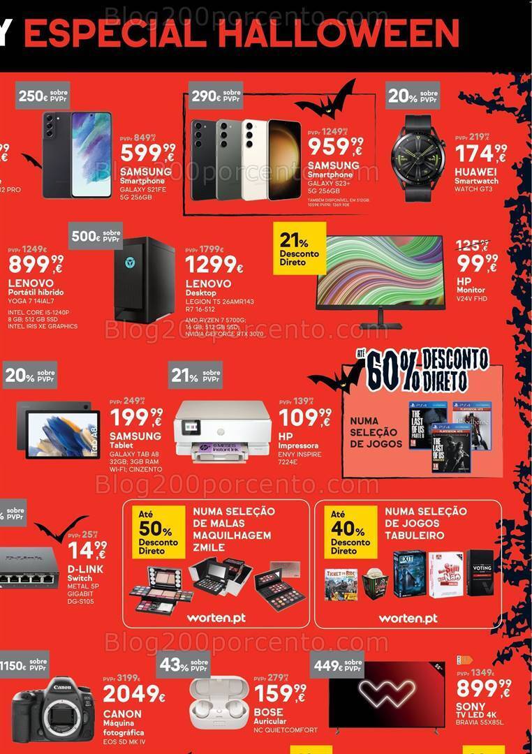 Antevisão Folheto WORTEN Halloween Promoções de 30 outubro a 1 novembro