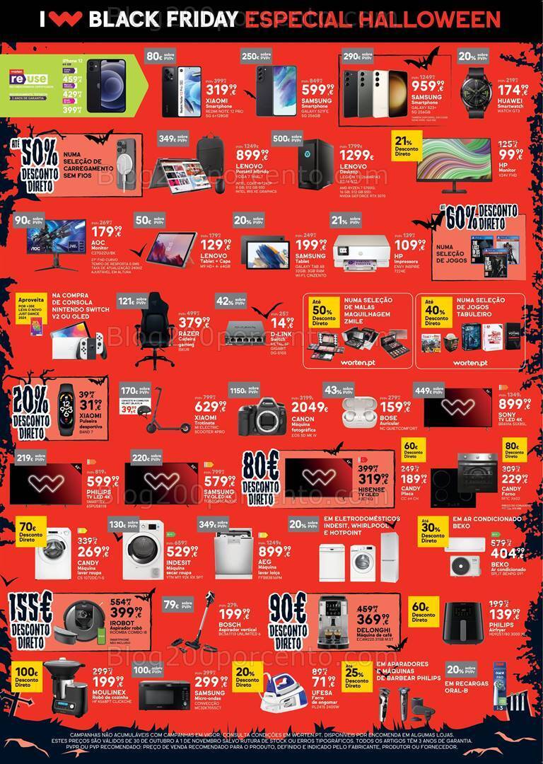 Antevisão Folheto WORTEN Halloween Promoções de 30 outubro a 1 novembro